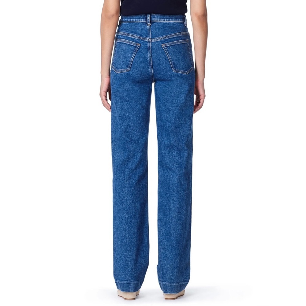 A.P.C. Spring High Rise Straight Leg Jeans Blue Denim Sz 24 - Picture 2 of 16